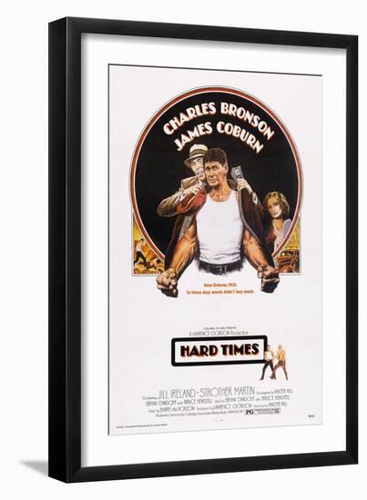 Hard Times, Top from Left: James Coburn, Charles Bronson, Jill Ireland, 1975-null-Framed Art Print