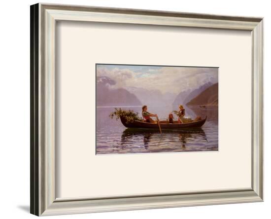 Hardanger Fjord-Johan Christian Clausen Dahl-Framed Art Print
