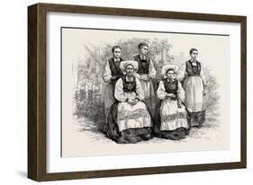 Hardanger Peasants. Hardanger Is a Traditional District in the Western Part of Norway-null-Framed Giclee Print