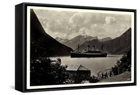 Hardangerfjord, HSDG, Dampfschiff Monte Olivia-null-Framed Stretched Canvas