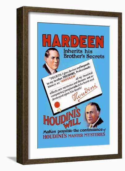 Hardeen Inherits His Brother's Secrets-null-Framed Art Print