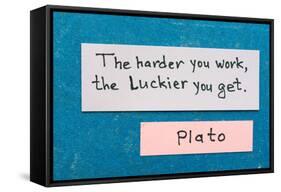 Harder but Luckier-Yury Zap-Framed Stretched Canvas