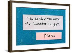 Harder but Luckier-Yury Zap-Framed Photographic Print