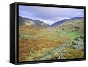 Hardknott Pass, Lake District National Park, Cumbria, England, UK-Roy Rainford-Framed Stretched Canvas