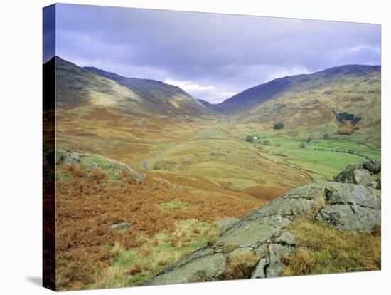 Hardknott Pass, Lake District National Park, Cumbria, England, UK-Roy Rainford-Stretched Canvas