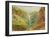 Hardraw Fall, Yorkshire, C.1820-J. M. W. Turner-Framed Giclee Print