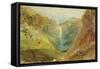 Hardraw Fall, Yorkshire, C.1820-J. M. W. Turner-Framed Stretched Canvas