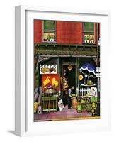 "Hardware Store at Springtime," March 16, 1946-Stevan Dohanos-Framed Giclee Print