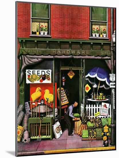 "Hardware Store at Springtime," March 16, 1946-Stevan Dohanos-Mounted Giclee Print