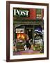 "Hardware Store at Springtime," Saturday Evening Post Cover, March 16, 1946-Stevan Dohanos-Framed Giclee Print