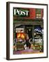 "Hardware Store at Springtime," Saturday Evening Post Cover, March 16, 1946-Stevan Dohanos-Framed Giclee Print