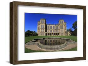 Hardwick Hall, Near Chesterfield, Reflected in Pond under a Clear Blue Sky, Derbyshire, England, UK-Eleanor Scriven-Framed Photographic Print