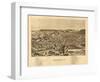 Hardwick, Vermont - Panoramic Map-Lantern Press-Framed Art Print