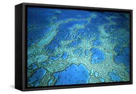 Hardy Reef Aerial of Coral Formations-null-Framed Stretched Canvas