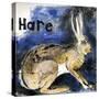 Hare,2021,(Ink on Paper)-Sarah Thompson-Engels-Stretched Canvas