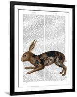 Hare and Black Leaves-Fab Funky-Framed Art Print