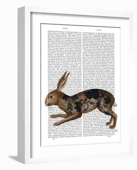 Hare and Black Leaves-Fab Funky-Framed Art Print
