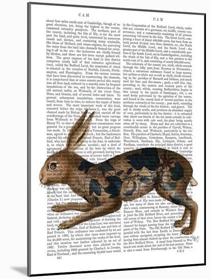 Hare and Black Leaves-Fab Funky-Mounted Art Print