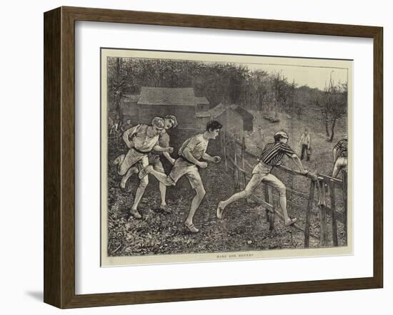 Hare and Hounds-null-Framed Giclee Print