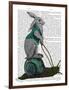 Hare and Snail-Fab Funky-Framed Art Print