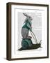 Hare and Snail-Fab Funky-Framed Art Print
