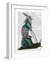 Hare and Snail-Fab Funky-Framed Art Print