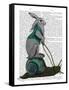 Hare and Snail-Fab Funky-Framed Stretched Canvas