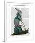 Hare and Snail-Fab Funky-Framed Art Print