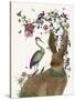 Hare Birdkeeper and Heron-null-Stretched Canvas