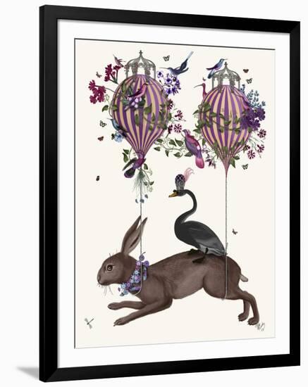 Hare Birdkeeper, Hot Air Balloon-null-Framed Art Print