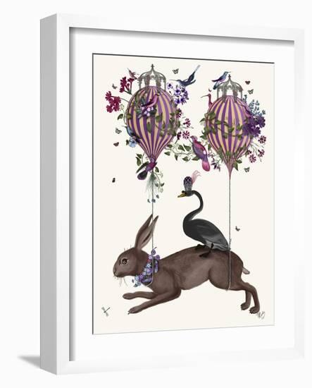 Hare Birdkeeper, Hot Air Balloon-null-Framed Art Print