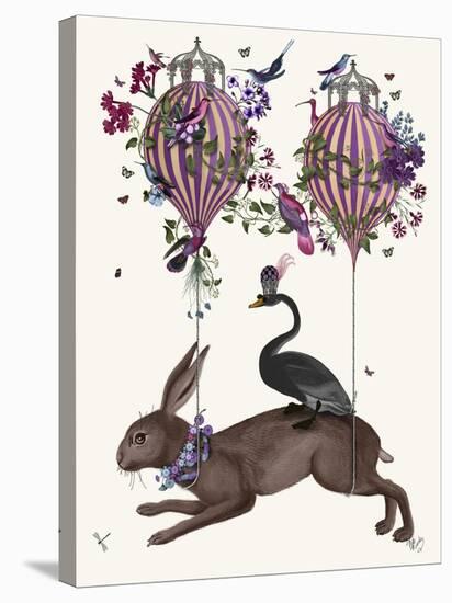 Hare Birdkeeper, Hot Air Balloon-null-Stretched Canvas