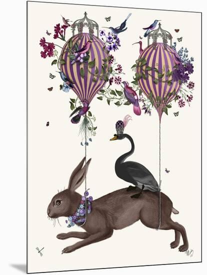 Hare Birdkeeper, Hot Air Balloon-null-Mounted Art Print