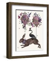 Hare Birdkeeper, Hot Air Balloon-null-Framed Art Print