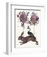 Hare Birdkeeper, Hot Air Balloon-null-Framed Art Print