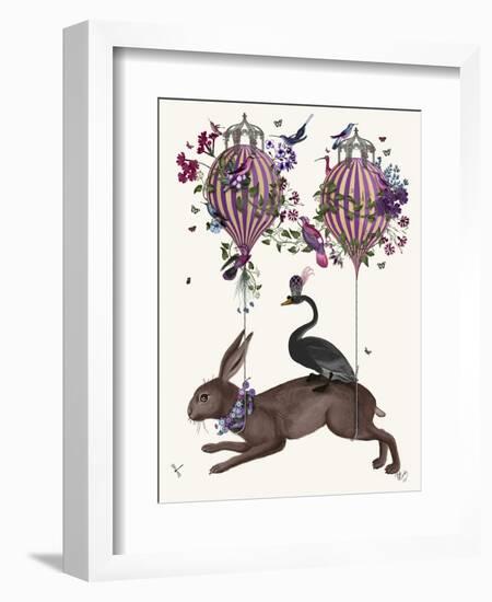 Hare Birdkeeper, Hot Air Balloon-null-Framed Art Print