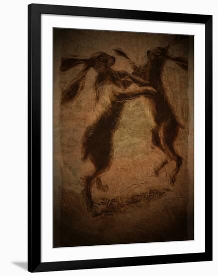 Hare Boxing-Tim Kahane-Framed Photographic Print