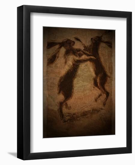 Hare Boxing-Tim Kahane-Framed Photographic Print