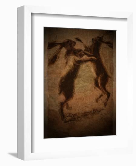 Hare Boxing-Tim Kahane-Framed Photographic Print