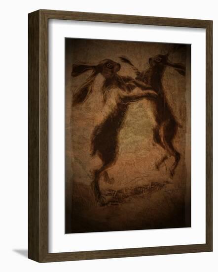 Hare Boxing-Tim Kahane-Framed Photographic Print