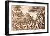 Hare Hunting, Engraved by Wenceslaus Hollar, 1671-Francis Barlow-Framed Giclee Print