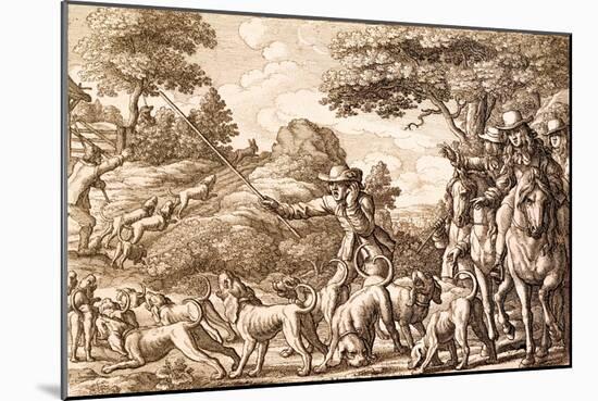 Hare Hunting, Engraved by Wenceslaus Hollar, 1671-Francis Barlow-Mounted Giclee Print