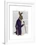 Hare in Purple Coat-Fab Funky-Framed Art Print