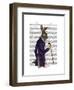 Hare in Purple Coat-Fab Funky-Framed Art Print