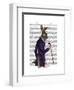 Hare in Purple Coat-Fab Funky-Framed Art Print