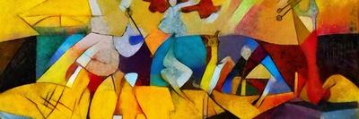 Alternative Reproductions of Famous Paintings by Picasso. Applied Abstract Style of Kandinsky. Desi-Hare Krishna-Laminated Premium Giclee Print