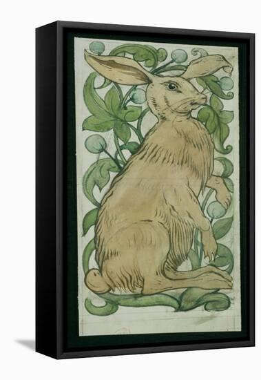 Hare (W/C on Paper)-William De Morgan-Framed Stretched Canvas