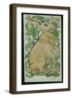 Hare (W/C on Paper)-William De Morgan-Framed Giclee Print