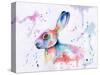 Hare Watercolour-Sarah Stribbling-Stretched Canvas