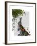 Hare with Butterfly Cloak-Fab Funky-Framed Art Print